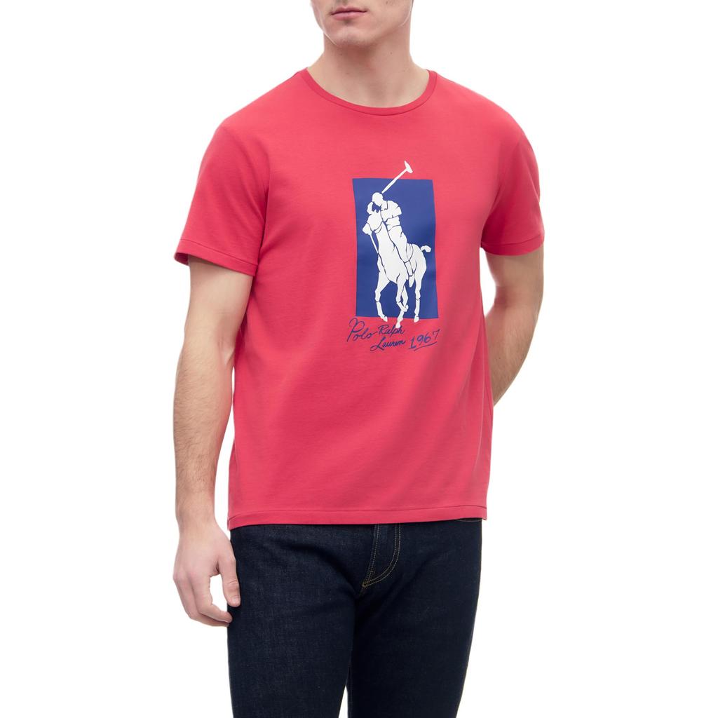 Polo Ralph Lauren Tričko s krátkým rukávem a potiskem loga Big Pony Pánské topy MNPOTSH1N821178-600