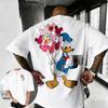 2026 Sommer Disney Donald Duck Print T-Shirt 100% Reine Baumwolle Kurzärmelig Lässig Locker und Atmungsaktiv Unisplystyle