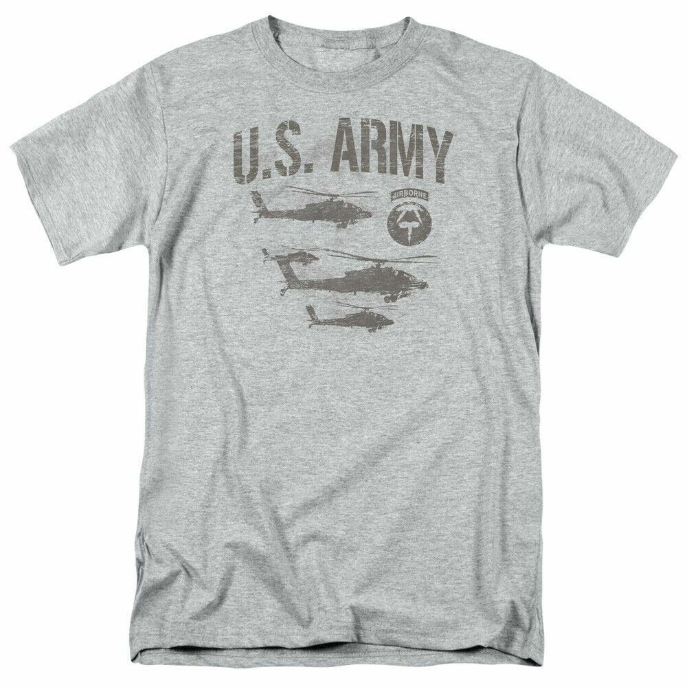 26 U.S. Army Airborne T Shirt Mens Licensed USA Military Tee Sport Gray Unisex T-Shirt XXL