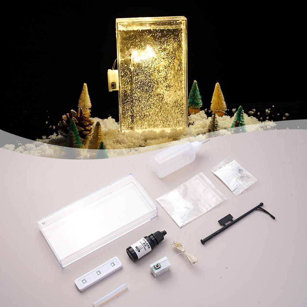 Advanced Snowy Night Flow Ma Night Light, Snow Scene Street Light, Handmade DIY Material Package, Birthday Gift