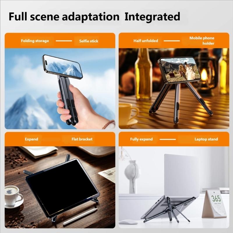 Ergonomic Adjustable Tablet Phone Stand with Multi Angle Positions for Healthy Postures Support Foldable Portable Design