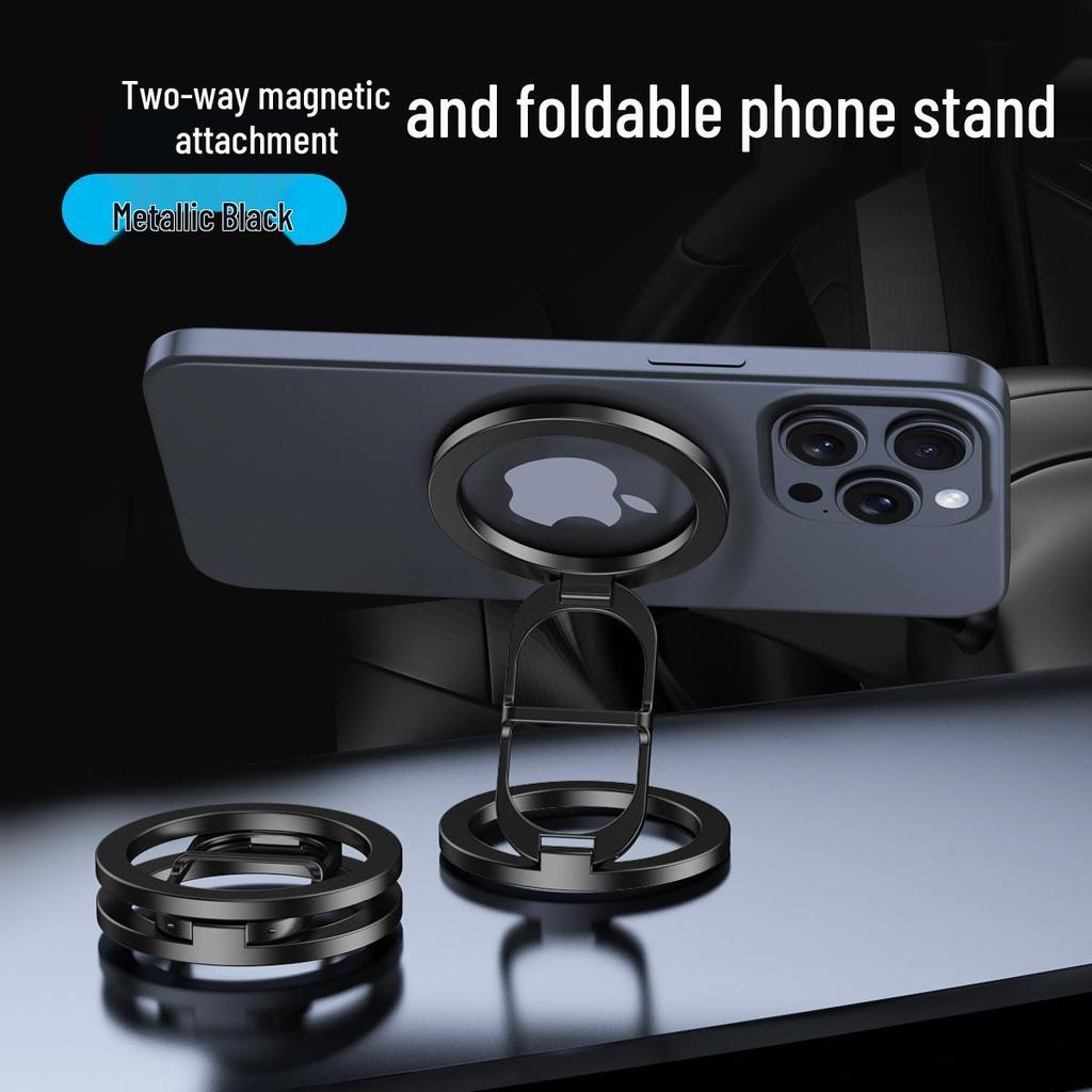 Magnetic Alloy Phone Stand: Multi-functional Desktop Holder for Universal Use