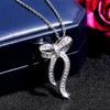 Ladies' Bow Pendant Necklace, Fashionable Collarbone Chain, Elegant Sparkling Design Jewelry, Daily Wear, Gift Giving