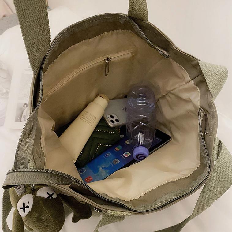 Genți de pânză pentru femei Shopper Genți de mână cu fermoar simple, nailon, impermeabile, de mare capacitate, genți de umăr unice