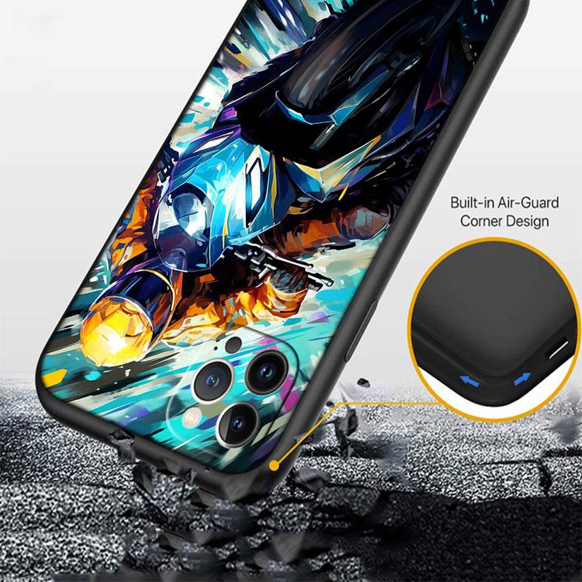 PP44 Motorcycle Racing Soft Shell Phone Case for Redmi Note 10 11 12 Pro Max 10S 10C 10T 11A 11S 12S 12C