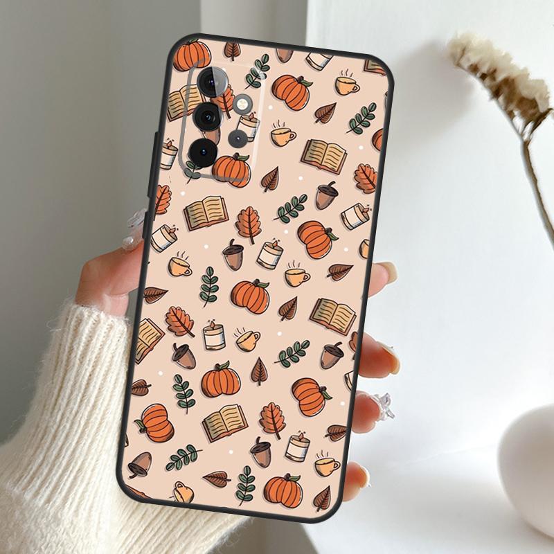 Autumn Leaves Fall Pumpkin Halloween Case For Samsung Galaxy A55 A15 A35 A56 A06 A16 A26 A36 A32 A52 A13 A33 A53 A14 A34 A54 A17