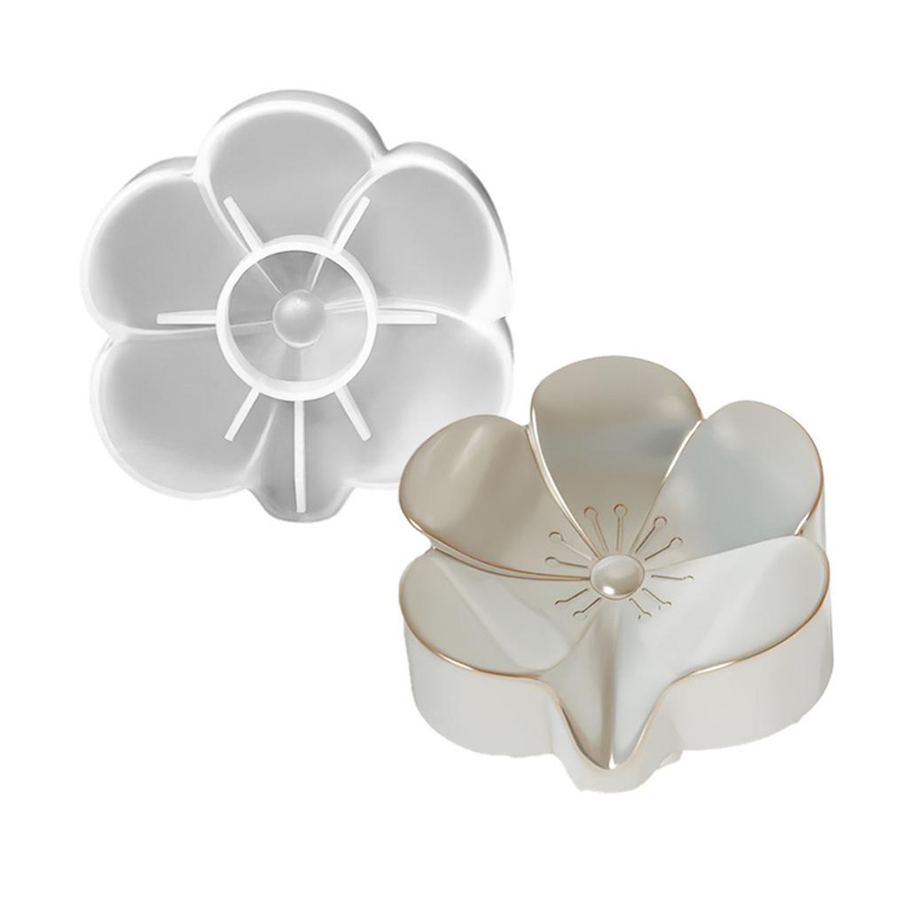 Handmade Crafting Molds Silicone Mold Storage Box Mold Flower Shape for Projects and Home Decoration Enhancements