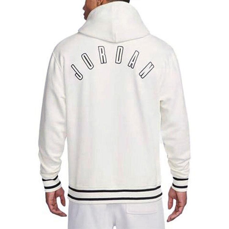 Air Jordan Jumpman Fleece Hoodie 'White Black' Men's FD7403-133