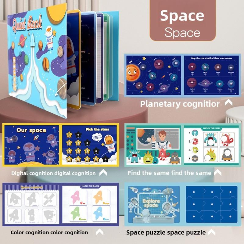 Educational Sticker Book For Kids With Reusable Puzzles Animals Fruits Dinosaur For Ages 3-6