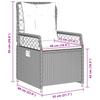 5 Piece Outdoor Dining Set with Cushions Beige Poly Rattan