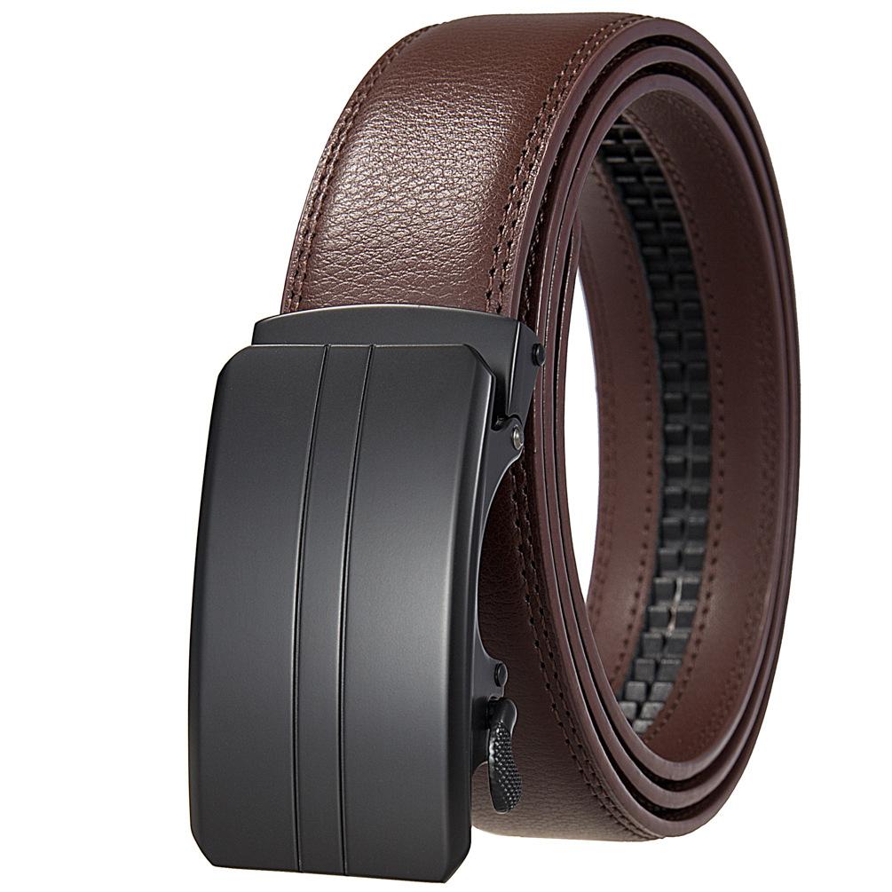 1Pcs Fashion Men, Casual Abrasive Belt, Automatic Buckle Belt Ly36-3 3051-1