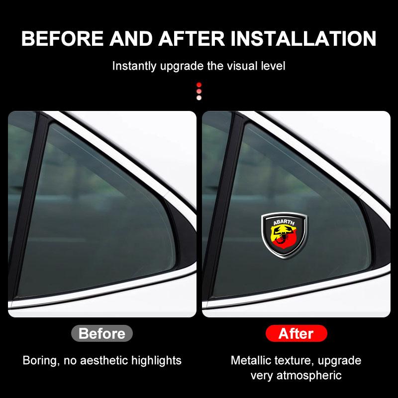 1Pc Car Metal Sticker Custom Shield Car Rear Trunk Shield Emblem Badge Sticker for Abarth Abbas 695 595 500 Competizione 124 Spider PUNTO
