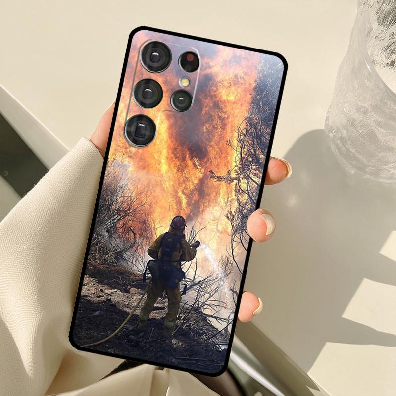 Firefighter Heroes Fireman Case For Samsung Galaxy S23 Ultra S21 S22 S24 S25 Ultra S9 S10 Plus S25 FE S20 FE Back Cover