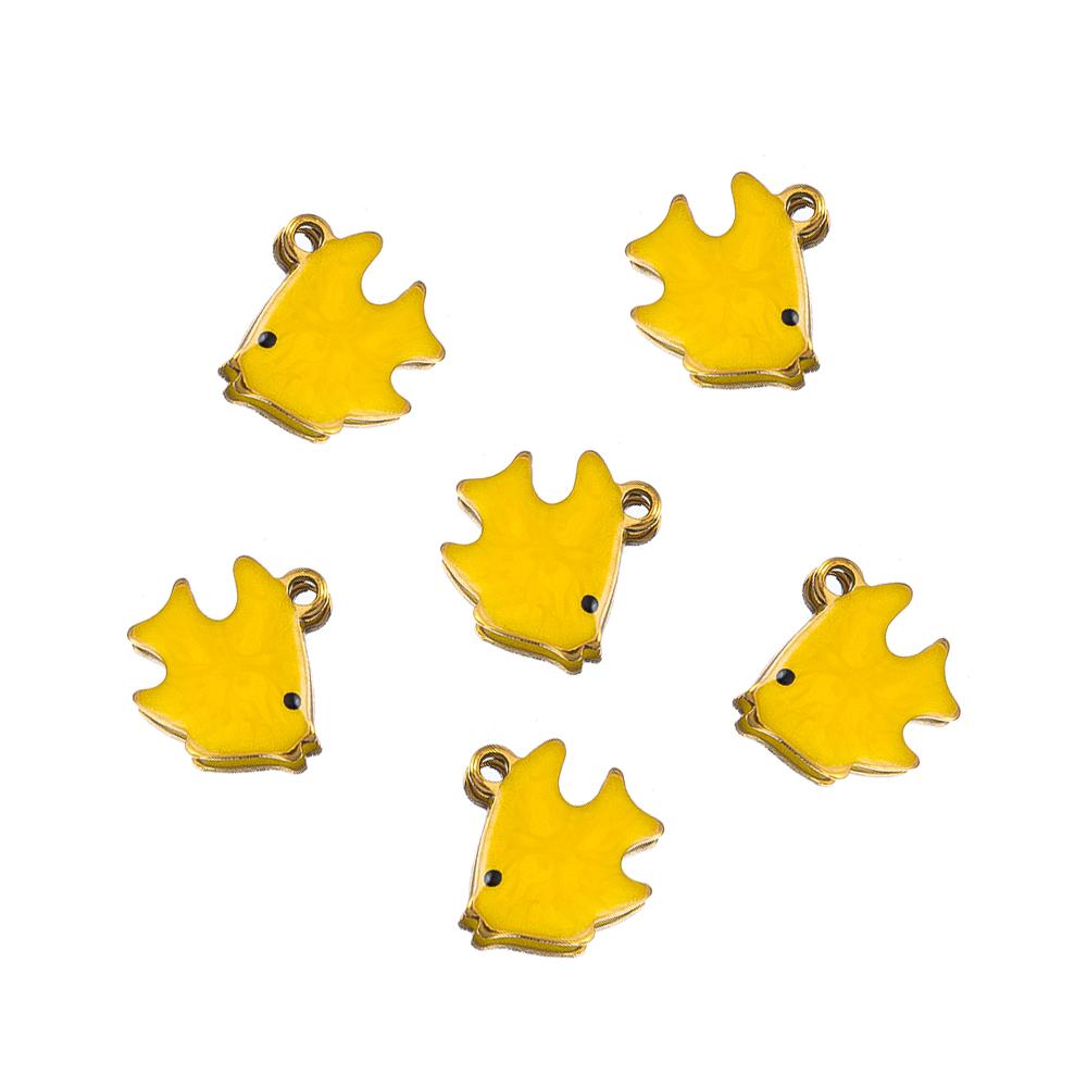 10pcs Stainless Steel Enamel Octopus Seahorse Dolphin Crab Clown fish Charm Bracelet Earring Pendant Base for DIY Jewelry Making