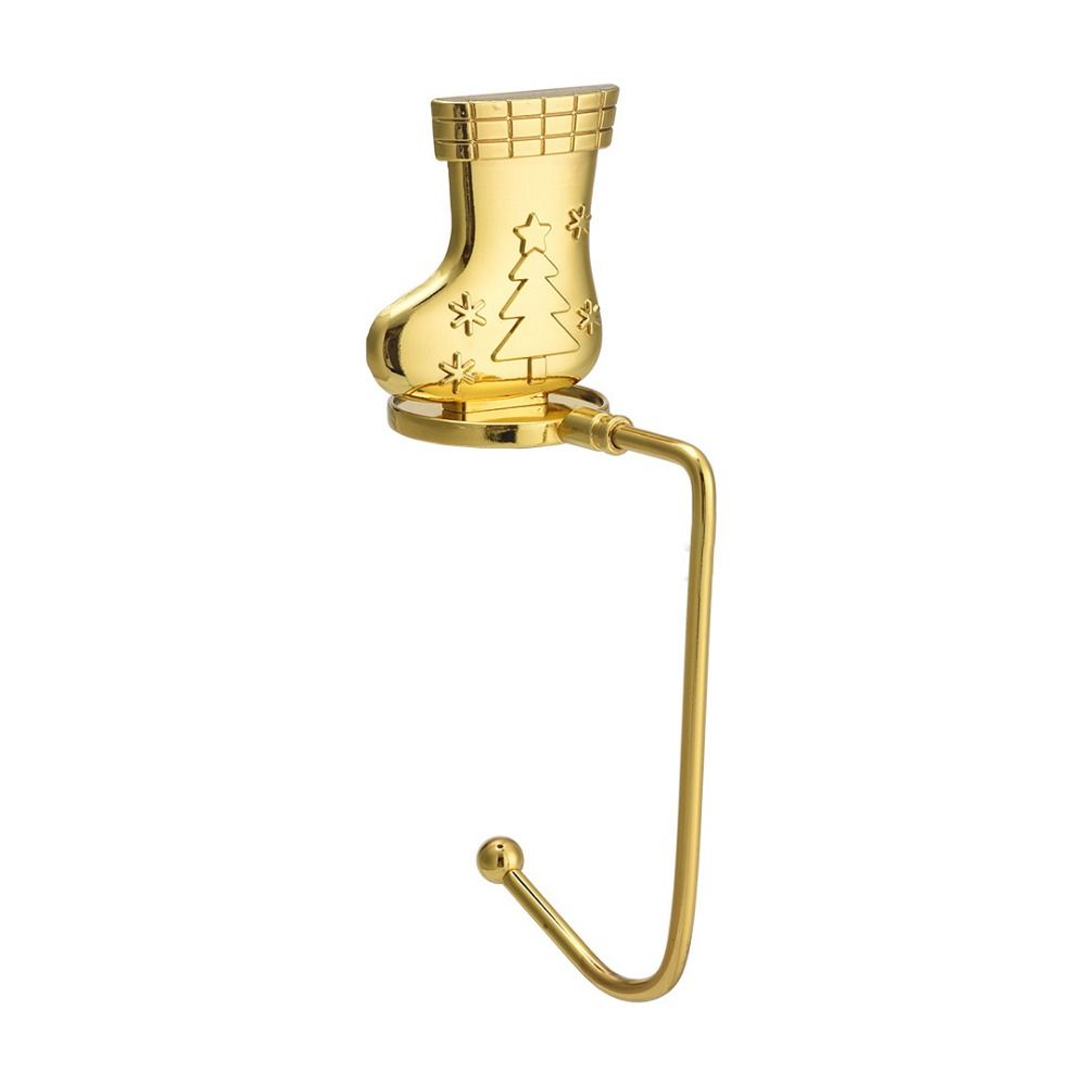 Non-rust Christmas Fireplace Sock Hook Decorative Xmas Door Wreath Hook Hanging Pendant