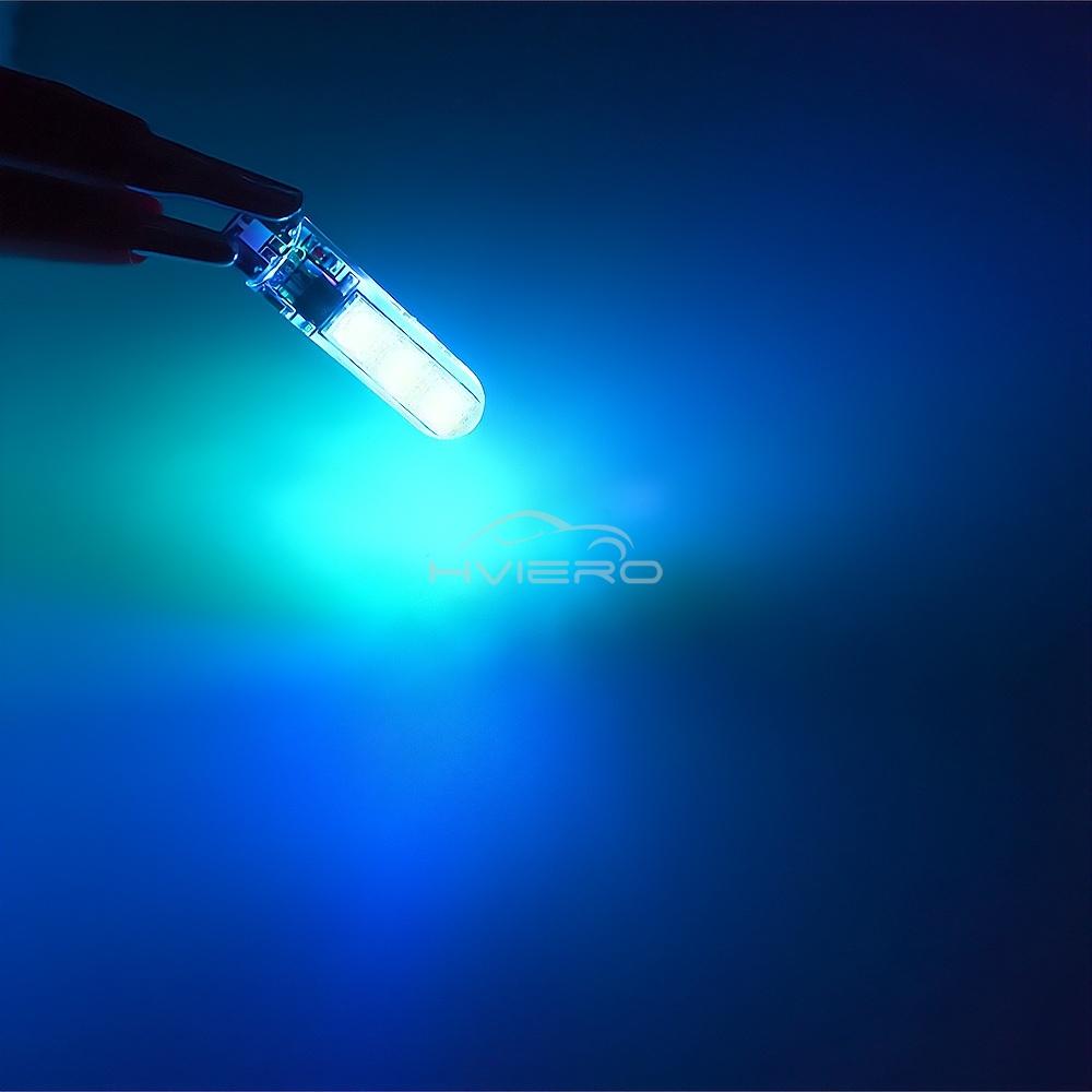 2X T10 W5W 5050 6SMD RGB LED Bulb Car Atmosphere Clearance Lamp for Door Reading Dome Interior Lighting with Remote Control 12V Dome Lights 6