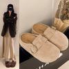 Thick-soled inner height-increasing bag head slippers women's 2025 autumn new retro lazy outer wear Boken half-drag casual shoes