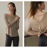 Women's Loose-Fit Long Sleeve Sport Top for Running & Pilates