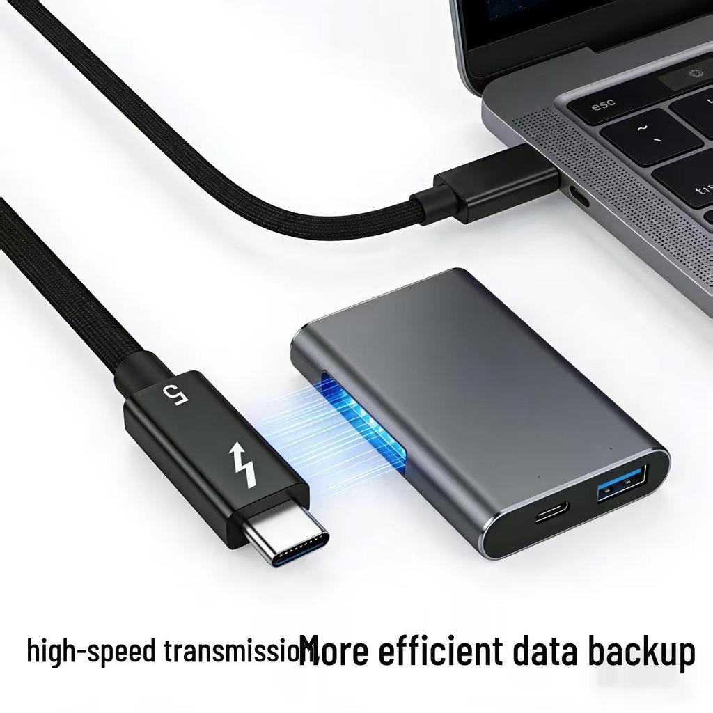 Thunderbolt 5 Type-C Cable: 80Gbps High-Speed, 240W Fast Charge, Multi-Screen Support, Compatible with Thunderbolt 4/3