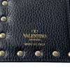 Carteira Bifold Valentino Garavani usada couro preto/dourado Mulher