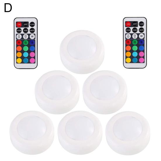 RGB 13 Colors LED Cabinet Light Dimmable Touch Sensor LED Round Party Night
