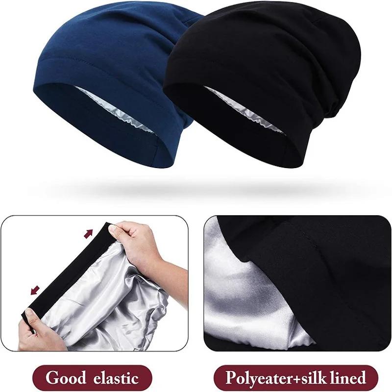 Female Soft Satin Lining Muslim Headscarf Hat Sleeping Hat Head Hair Loss Cap Arabic Indian Hat