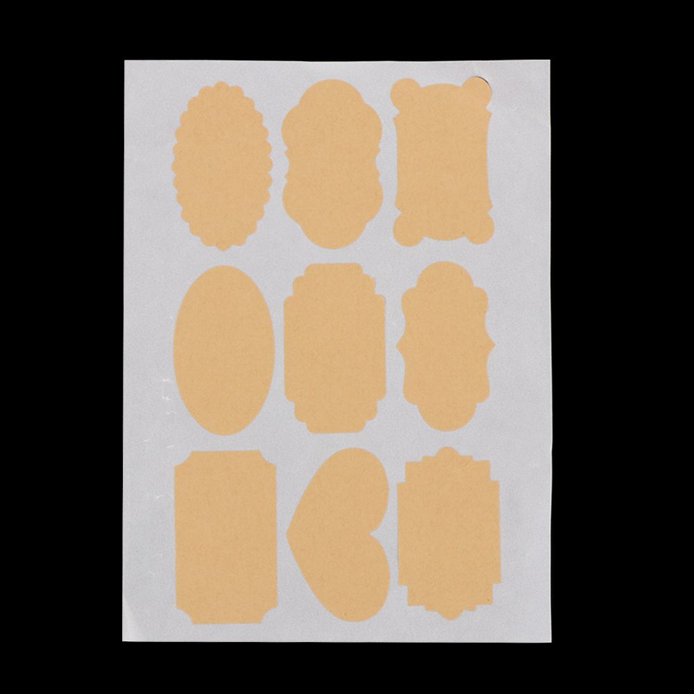 Creative Self Adhesive Cake Decoration Blank Sticky Labels Stickers Packaging Seals Kraft Paper