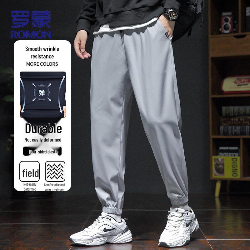 

ROMON Men s Four-Way Stretch Casual Jogger Pants 3XL