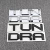 3D glossy black silver letters For Toyota TUNDRA Trunk Emblem Badge Stickers car accessories modified car sticker