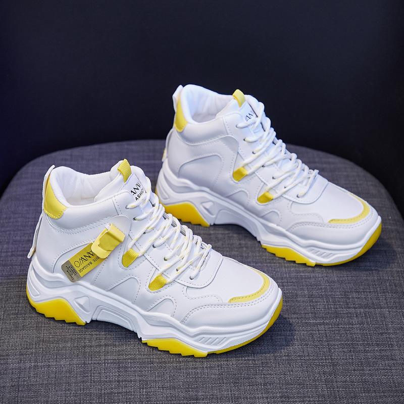 Μόδα Χειμώνας Γυναικείες Μπότες 2024 Νέα Μόδα Δέσιμο με Κορδόνια Αθλητικά Παπούτσια Κορεάτικα Γυναικεία Ψηλά Ζεστά Βαμβακερά casual Παπούτσια