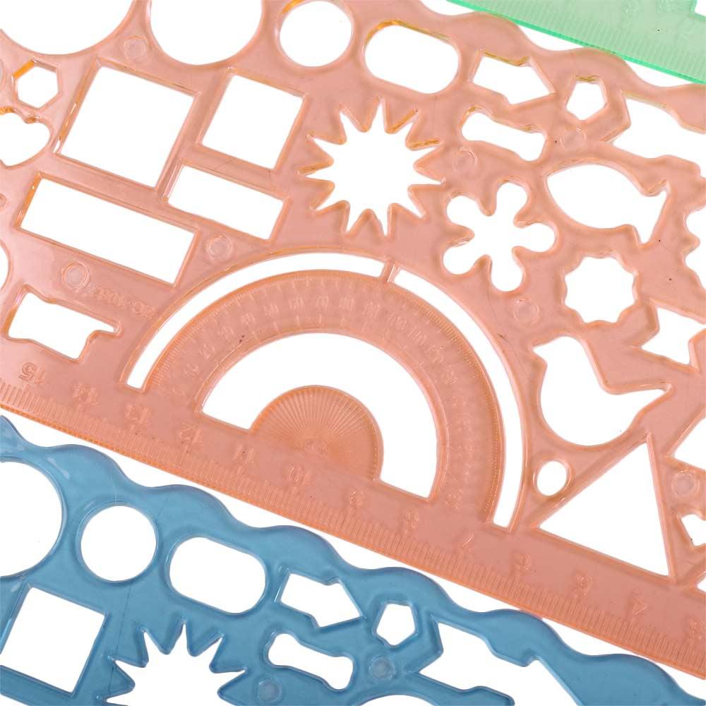 Template Drawing Ruler Drafting Supplies Mathematical Geometry Wavy Line Ruler Template Rulers