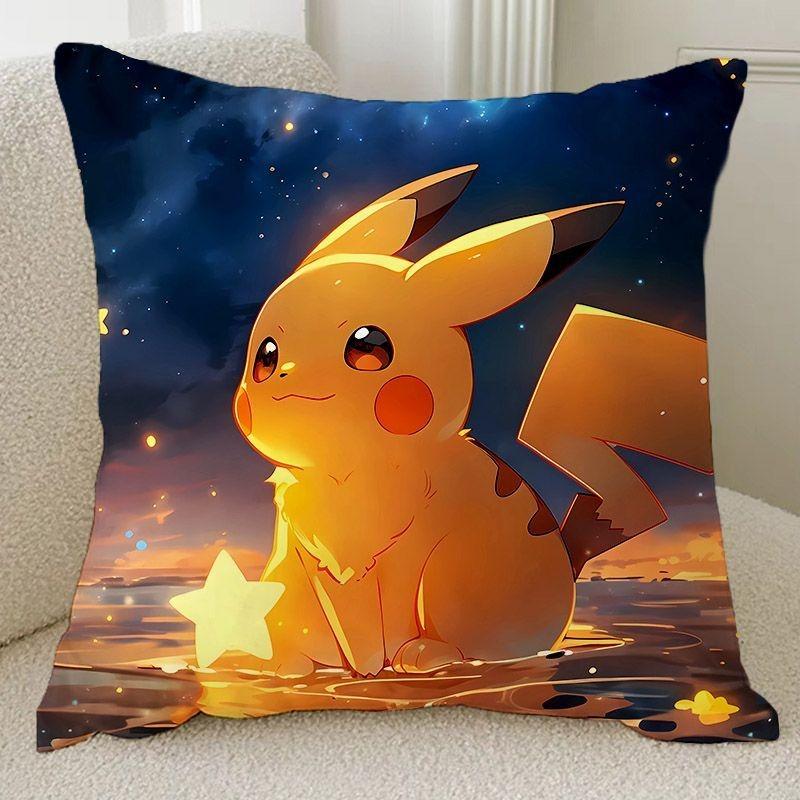 Покемон Аниме Периферийная Наволочка Пикачу Милая Декоративная Наволочка Дом Гостиная Диван Комната Украшение Детский Подарок 20x20Inch