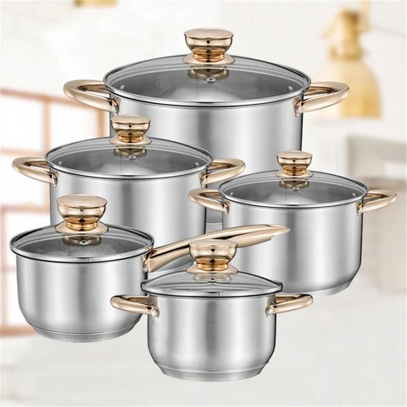 Deutscher Handwerkskunst 304 Edelstahl Suppentopf Suppenset Topf mit Dampfeinsatz Verdickter Dämpf- und Schmortopf Töpfe und Pfannen Hotpot