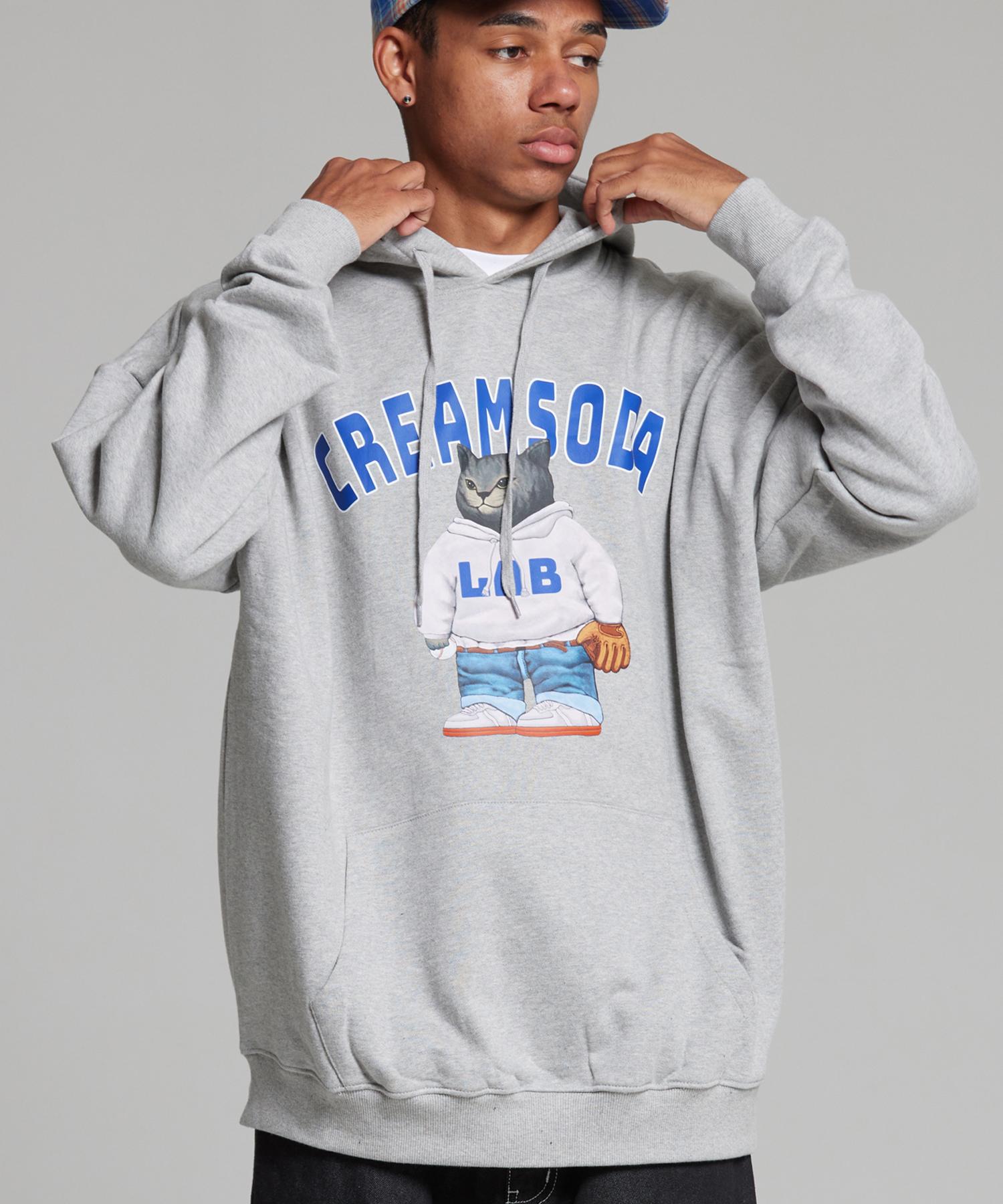 Cream Soda Lab Acro Logo Cat Hoodie Gray M