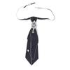 Retro College-Style Gemstone Streamer with Metal Chain - Unisex, No-Tie Design (TS365)
