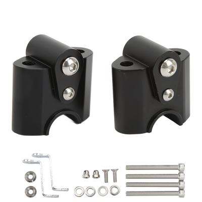 Chrome Handlebar Riser Clamp Chrome CNC Aluminum Alloy for R18 Classic Motorcycle 2020‑2021 Black