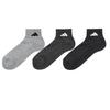 Terry Cloth Fukusuke adidasShort Socks, 3-Pair Pack, Sole, One-Point Design,
