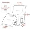 1/2/3 Seater Recliner Sofa Covers Leaves Jacquard Couch Slipcovers Elastic Water Repellent Armchair Covers for Living Room Hotel