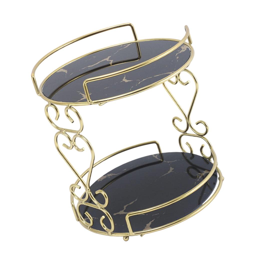 Cosmetic Storage Rack 2 Tier Makeup Organizer Shelf Bathroom Vanity Tray Jewelry Stand for Perfumes