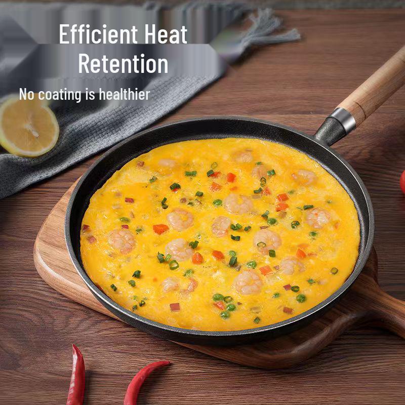 Thickened Cast Iron Non-stick Pizza & Pancake Pan for Home Use 20 cm Pizza Pan