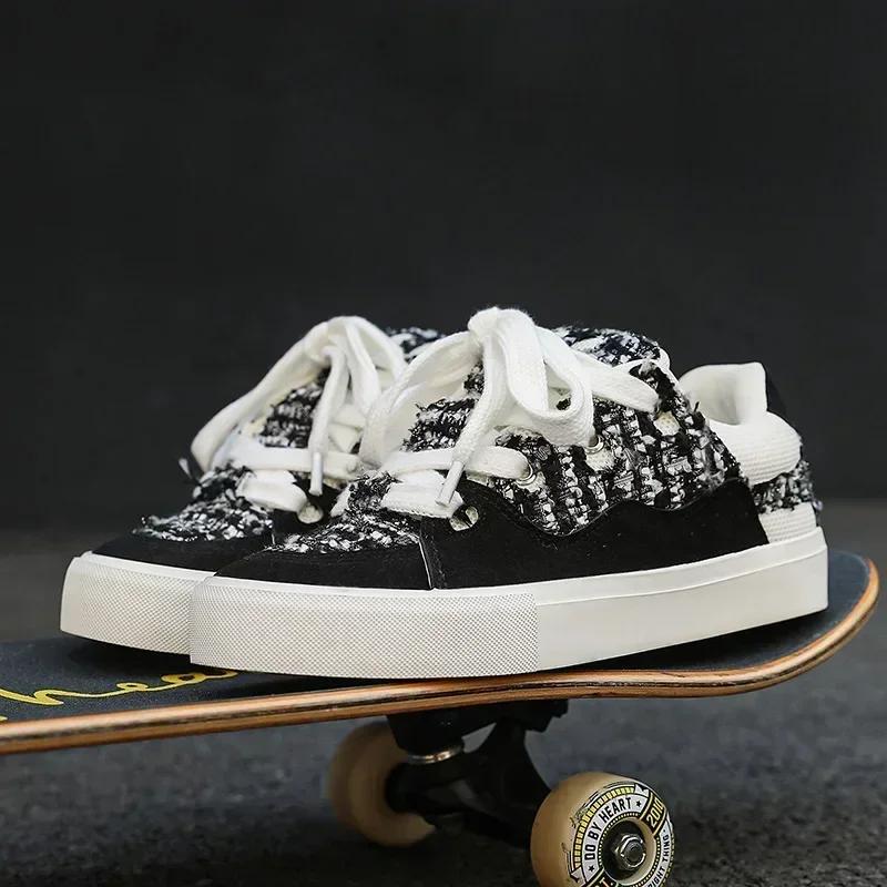 New Sneakers Men Skateboard Shoes Colorful Sneakers Men Streetwear Hip Hop Platform Shoes Men Designer Skate 2024