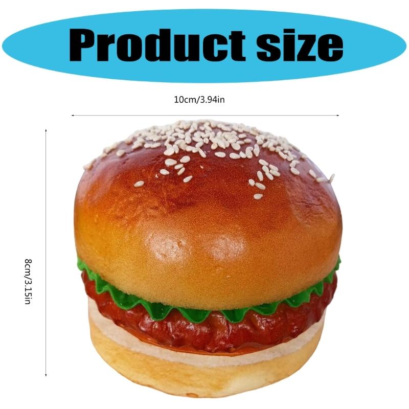 Artificial Hamburger Model Realistic PU Simulation Burger Food Decoration For Restaurant Display And Home Decoration