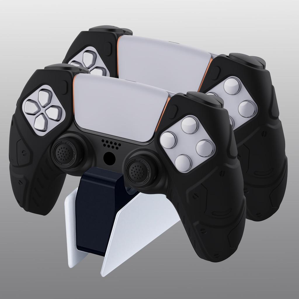 PlayVital PS5 Controller Ergonomic Soft Controller Silicone Grip Case with Thumbstick Compatible with PS5 Controller Charging Stand Edition Cover,