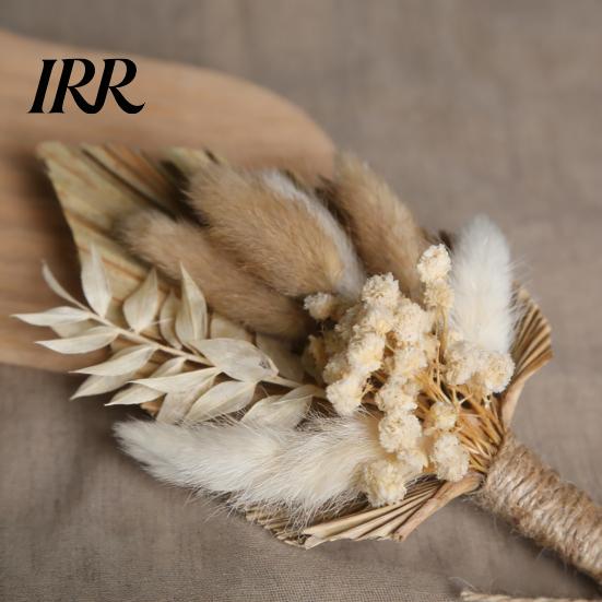 Rustikale Braut corsage Gold Weizen Hochzeits Anstecker Konservierte Künstliche Blume Revers Anstecker Unsterblich für Bräutigam Trauzeugen Blumige Party