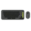 Logitech POP ICON COMBO Wireless Keyboard And Mouse Combo Set with Dual-Mode Connection, Customizable Buttons, Three-Device Pairing, Black
