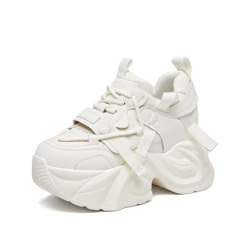 

Inner height increase dad shoes women 2025 new popular summer fashion versatile thick sole height increase retro feet small leisure 34 бежевый