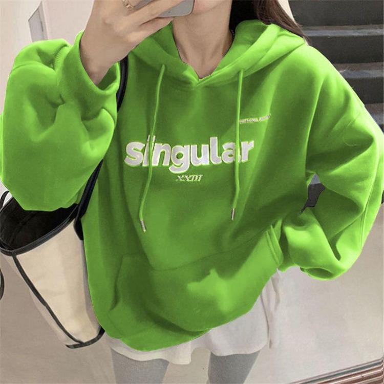 Women's Loose Hooded Sweater Coat New Autumn Winter Top
