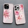 Silicone Phone Case For iPhone 15 16 14 Pro Max Plus 13 12 11 Pro Max XR XS X 7 8 SE2 Lily Orchid Flower Bloom Luxuriantly Cover