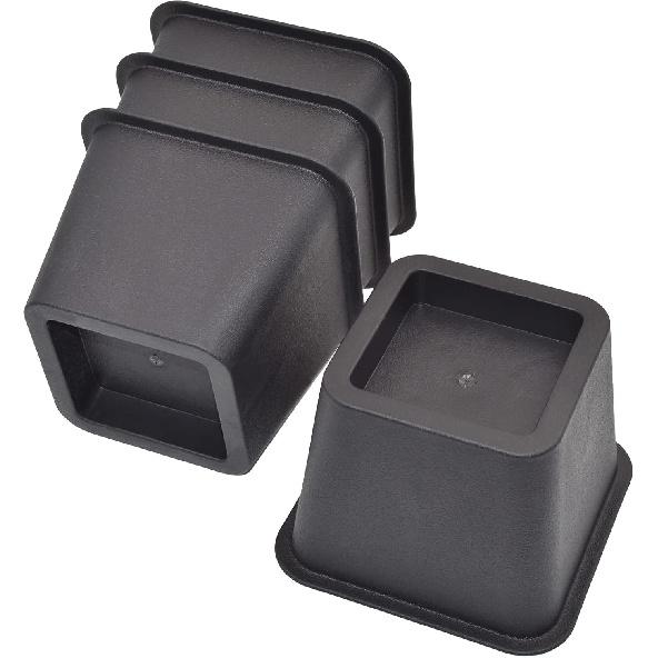 HauSun Bed Risers 3 Inch, Heavy Duty Square Furniture Frame Lift for Bed,Couch, Chair, Desk, Sofa and Bunk Bedpost, 4 Sets