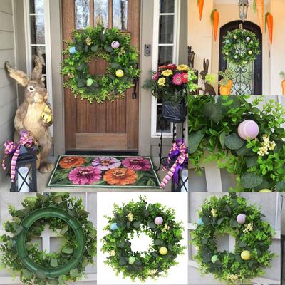 Corona de Pascua, decoraciones navideñas, adornos colgantes para puerta, adornos de Pascua